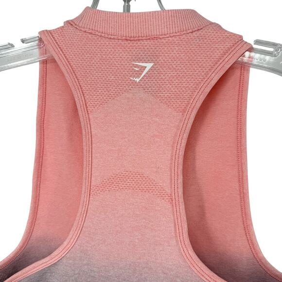 Gymshark Tank Top Size S Seamless Vest Tank Pink Gray Ombre Moisture Wicking Gym - Picture 5 of 8